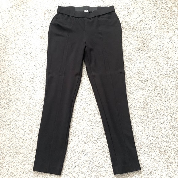 Anne Klein Black Pull On Slim Ankle Pants - Picture 2 of 15